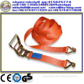 2" 50mm 4T Red handle ratchet strap , ratchet tie down strap , ratchet cargo strap